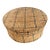 Antique Round Plaid Fabric Covered Band Box With Lid For Sale