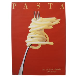 1986 French Art Deco Poster, Pasta: An Al Dente Brothers Production For Sale