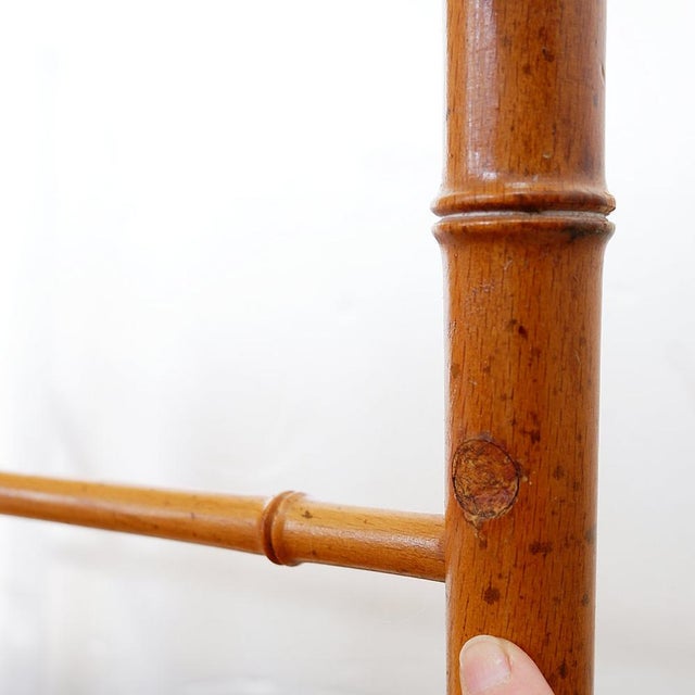 Vintage Organic Style Side Chair in Faux Bamboo and Caning, 1960s For Sale - Image 14 of 15