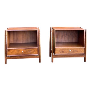 1950s Mid Century Modern Kipp Stewart Declaration Floating Nightstands for Drexel - a Pair For Sale
