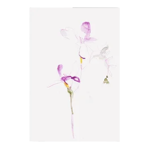 "Two Purple Lilies" Original Watercolor Painting by Yuki Osada