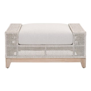 Tropez Teak & Rope Outdoor Ottoman For Sale