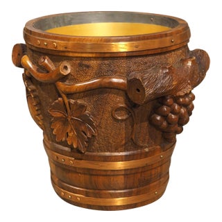 Early 1900s French Black Forest Style Champagne Bucket, Signed Boutillon For Sale