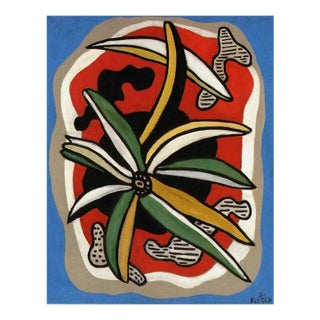 Leger La Fleur Sur Fond Rouge Numbered Giclee For Sale