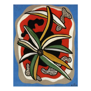 Leger La Fleur Sur Fond Rouge Numbered Giclee
