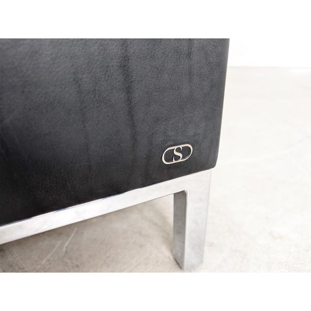 DS-0040 2-Seater Sofa in Black Leather from de Sede For Sale - Image 14 of 15