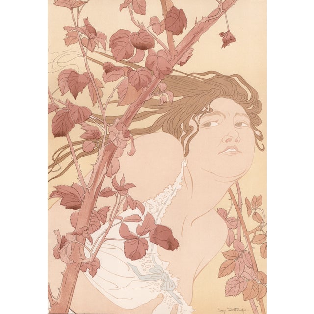 Henri detouche (1854-1913) aka henry detouche dans les ronces (among the brambles) original lithograph from the glorious...