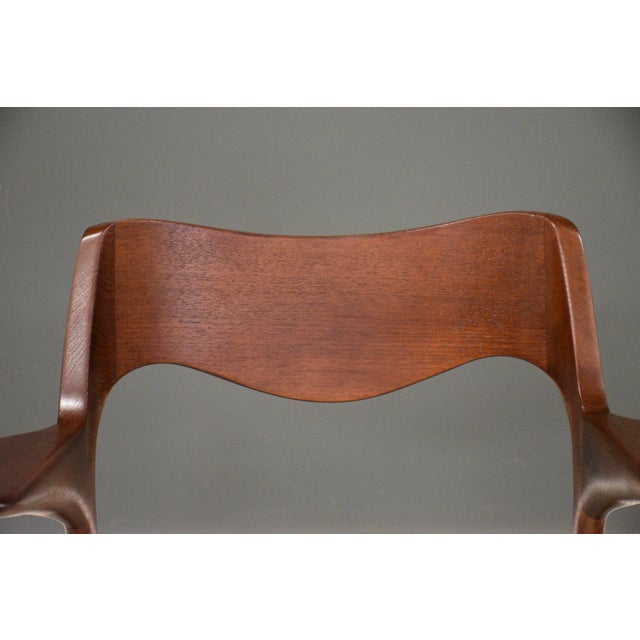 Brown 1950s Niels Moller Danish Teak Dining Chairs - Set of 4 For Sale - Image 8 of 11