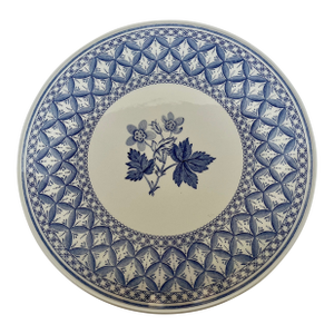 Vintage 1970s Spode Geranium Blue Room Collection Cake Plate
