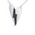 Contemporary .925 Sterling Silver Blue Diamond Broken Heart Pendant Necklace (H-I Color, I1-I2 Clarity) - 18" Inches For Sale - Image 3 of 5