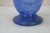 Vintage Hand Blown Blue Art Glass Jack in the Pulpit Flower Vase 8" For Sale - Image 10 of 13