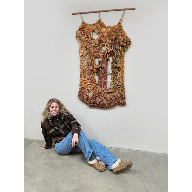 1960s Mid-Century Macramé Wall Tapestry, 1960s For Sale - Image 5 of 8