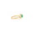 18k Gold Open Diamond Emerald Bypass Ring Size 5 For Sale In New York - Image 6 of 12