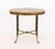 Louis XVI Style Brech d'Alep Marble Top and Gilt Metal Mounted Side Table, the oval top above hoof feet, signed "Hirch" to...