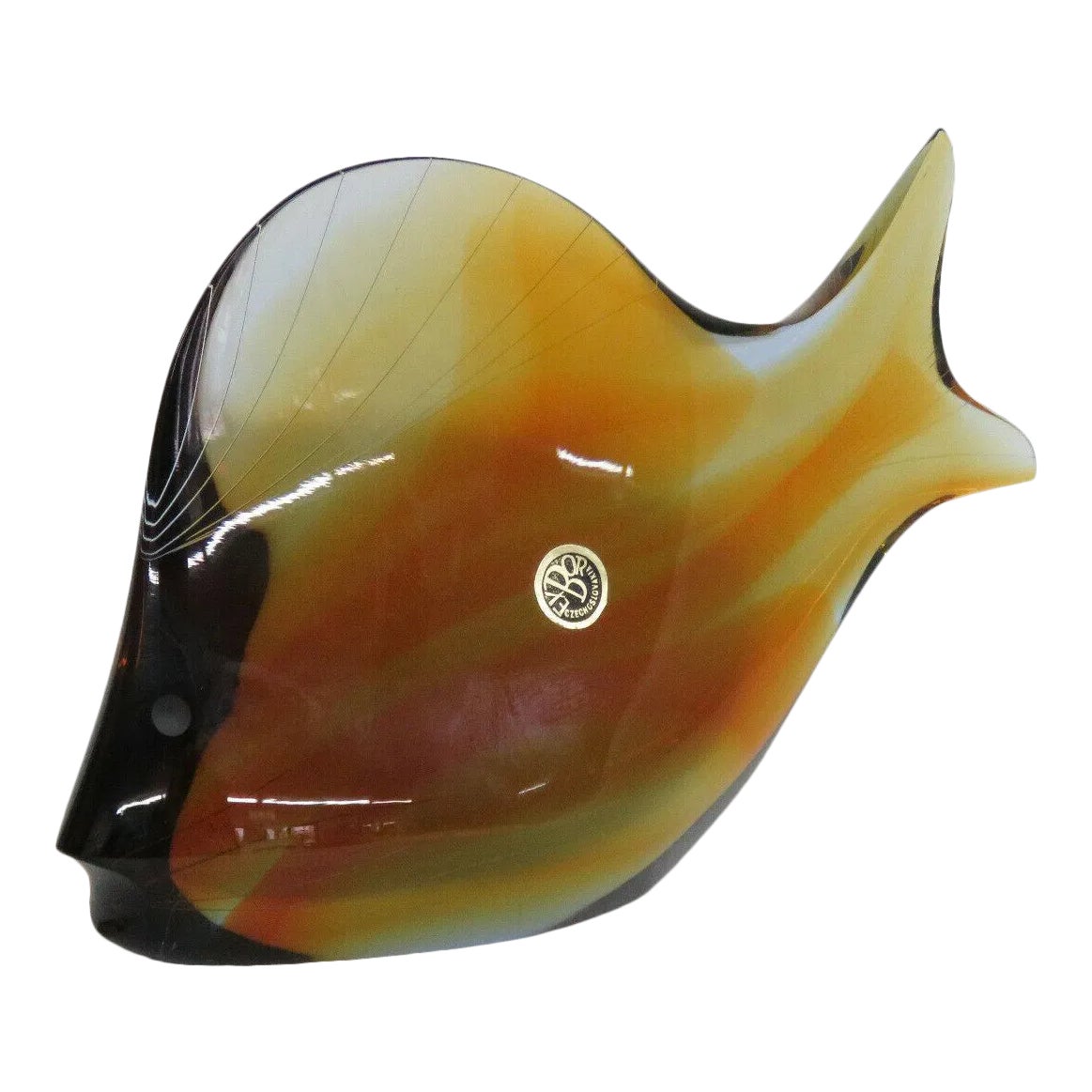 EXBOR チェコスロバキア 魚 オブジェ ガラス エンゼルフィッシュ3種