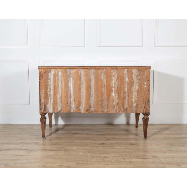 19th Century Neoclassical Inlaid Walnut and Cherry Italian Commode For Sale - Image 9 of 10