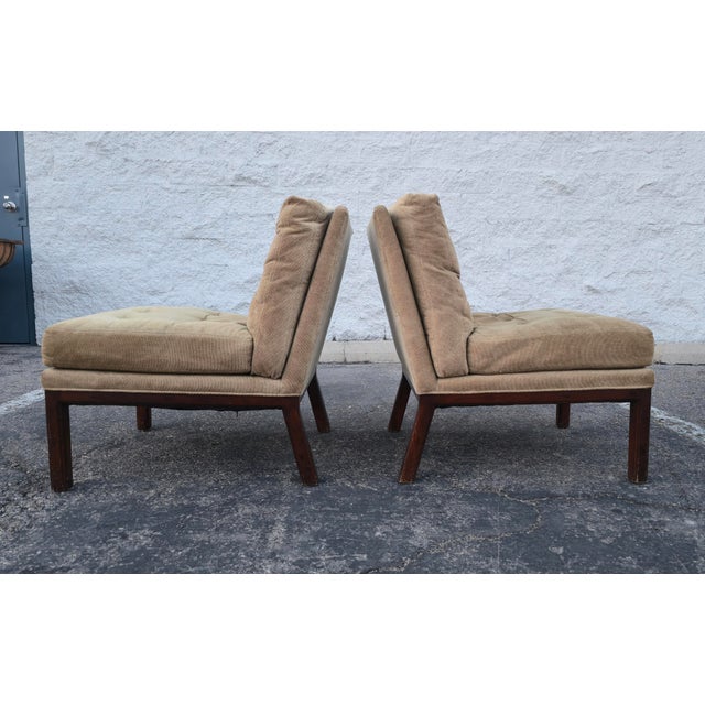 1960s Pair of Mid 20th Century Slipper Chairs Attributed to Harvey Probber For Sale - Image 5 of 6