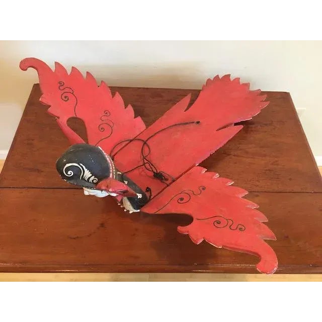 1970s Vintage Balinese Flying Garuda Carved Sculpture For Sale - Image 5 of 13