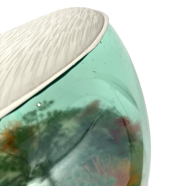 Vintage 1960s Mid-Century Modern Inflatable Aquarium Stool Ottoman Fish Tank Footstool For Sale - Image 11 of 16