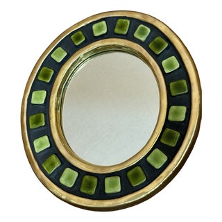 Vintage Ceramic Mirror, France, 1950 For Sale