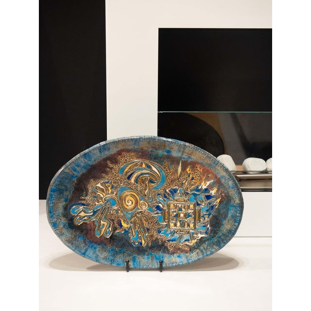 Early 21st Century Raku Ceramic Centerpiece Plate Dance of the Jellyfish, Italy, 2024 For Sale - Image 5 of 8