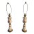 Pair of Early 19th Century Floral Ceramic Lamps With Arms For Sale
