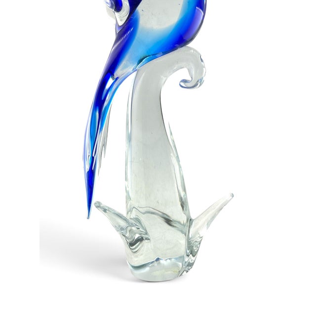 Alessandro Barbaro 20th Century Italian Murano Art Glass Cockatoo Bird Sculpture For Sale In Los Angeles - Image 6 of 7