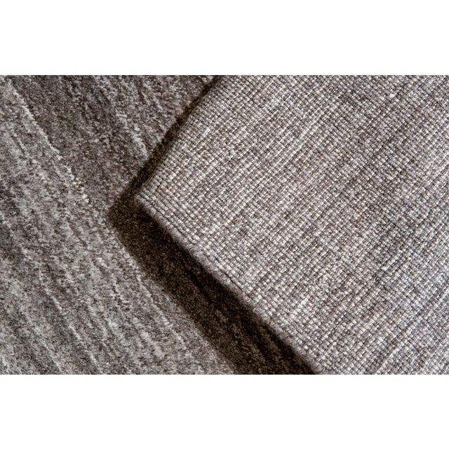 2020s 10x14 Traditional Fiona Ava Brown Open Field Handmade Wool Carpet Rug For Sale - Image 5 of 5