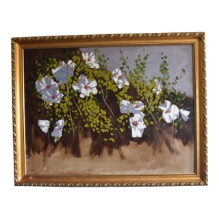 George T. Chakos Fine Art Impressionistic Spring Flowers - Oil on Canvas, Framed For Sale