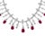 18 Ct Natural Ruby Briolette & 8 Ct Diamond Necklace 18 Karat White Gold, Estate For Sale - Image 17 of 18