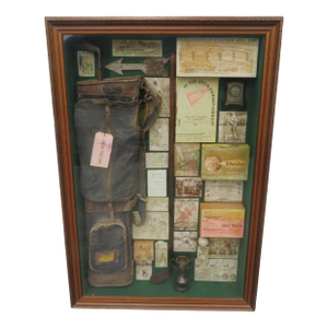 Historic Collage Large Collection of Golf Memorabilia Shadow Box 5997