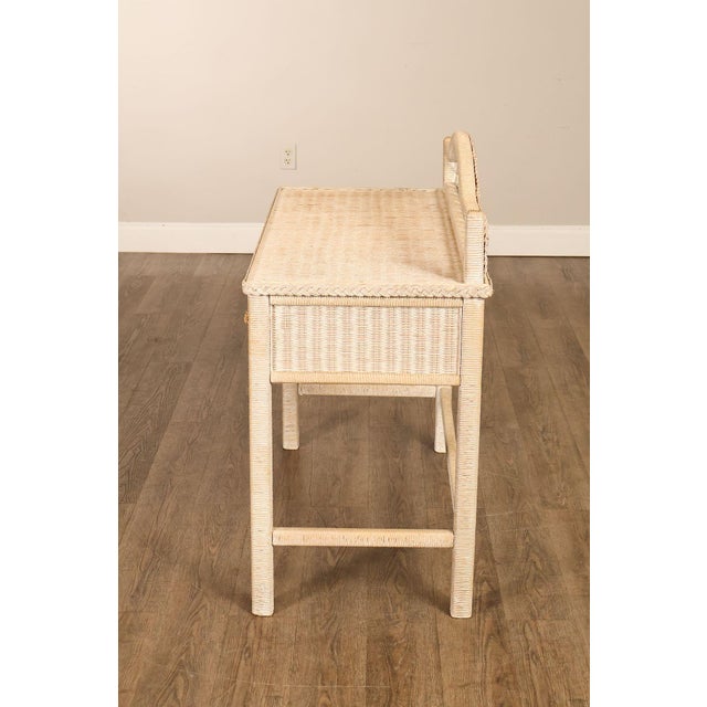 Lexington Henry Link Wicker Vanity Or Writing Desk and Chair For Sale - Image 18 of 18
