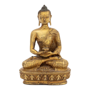 Tibetan Amitabha Gilt Bronze Sculpture