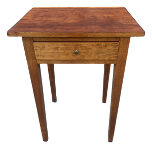 Antique American Federal Hepplewhite One-Drawer Side Table, Circa 1820