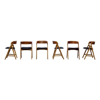 Model 71 Dining Chairs in Teak by Henning Kjærnulf, 1960s, Set of 6 For Sale