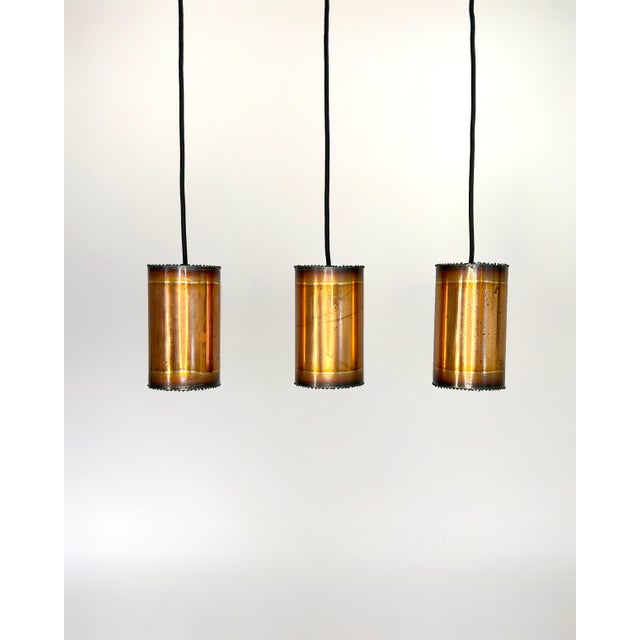 Flame-Cut Copper Pendant Lamps by Svend Aage Holm Sørensen, 1960s, Set of 3 For Sale - Image 9 of 9