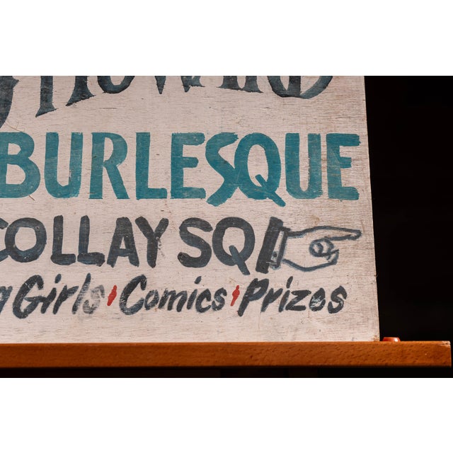 1960s Vintage Old Howard (Boston) Painted Wooden Directional Sign For Sale - Image 5 of 8
