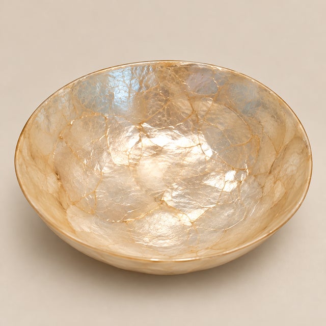 Gumps Capiz Bowls and Scalloped Shell Dishes Catchalls and Trays - A 9 Piece Set For Sale - Image 10 of 13