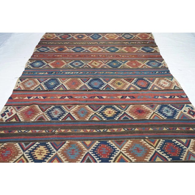 Antique Kilim Rug 5'9'' x 10'5'' For Sale - Image 10 of 12