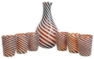 Medium Drinking Glasses in Murano Glasses by Maryana Iskra for Ribes the Art of Glass, Set of 7