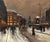 Edouard Cortes (French, 1882-1969), Place de Clichy in the Evening, Oil on Board, signed lower right, giltwood frame....