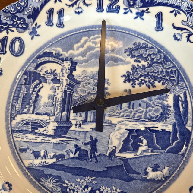 Spode Italian Porcelain Plate Wall Clock, Vintage For Sale In San Francisco - Image 6 of 12