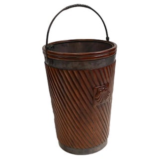 Irish Brass Bucket Planter For Sale