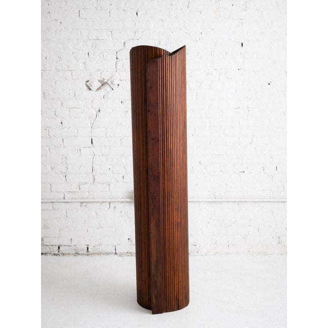 Brown French Tambour Room Divider by Jomaine Baumann for s.n.s.A. For Sale - Image 8 of 11