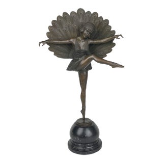A Patented Bronze Sculpture of a Ballet Dancer Signed I I Pellier For Sale