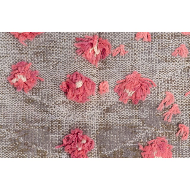 Eclectic Terracota Star Medallions Vintage Rug For Sale - Image 6 of 10