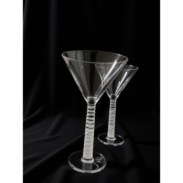 Elegant, effortless, and a little bit “club bar cart at five o’clock.” This pair of 1990s Salviati martini glasses from...
