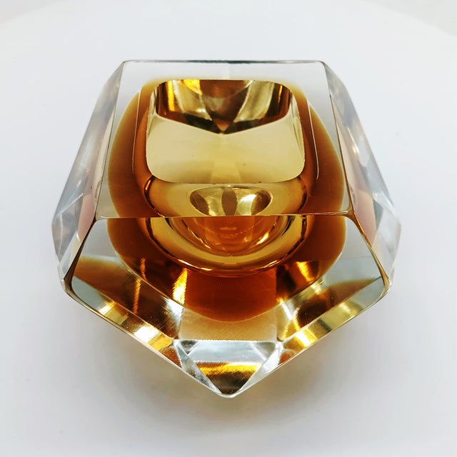 Italian Multifaceted Ashtray in Murano Glass by Flavio Poli for Seguso, 1960s For Sale - Image 6 of 11
