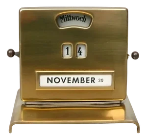 Bauhaus Eternal Calendar in Brass by Jakob Maul, 1930s