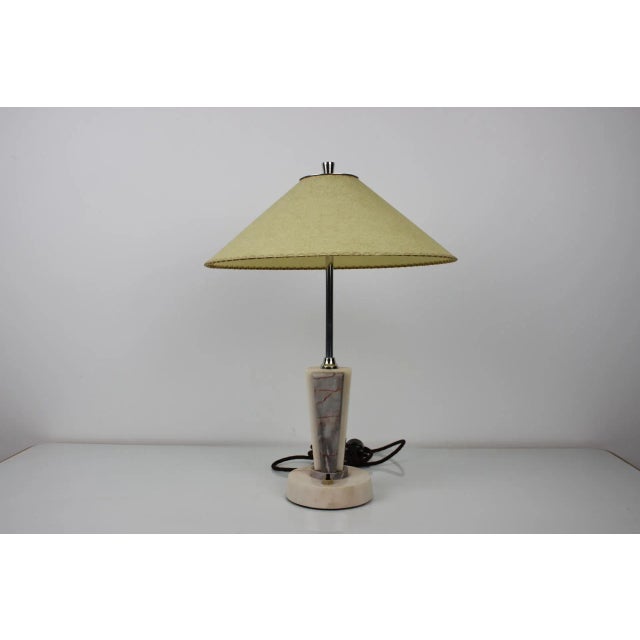 Marble Table Lamp from Kámen Praha, 1950s For Sale - Image 12 of 12